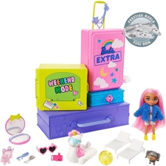 Barbie Extra Minis Exclusive Doll & Pets Set - Mattel - Prestigeworldwidetoys