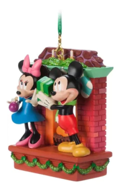 Disney Store Mickey & Minnie Mouse Adorno Navidad Con Luz en internet