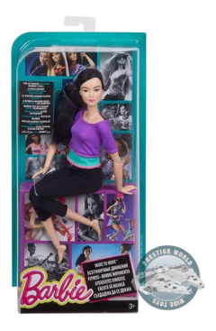 Barbie Made To Move Yoga Black Hair - Purple & Turquoise Top