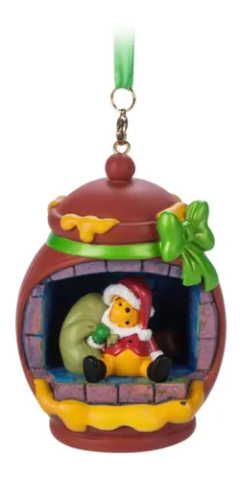 Disney Store Winnie The Pooh Ornament Navidad Con Luz Adorno