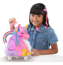 Polly Pocket Rainbow Unicorn Salon Styling Head Compact - comprar online