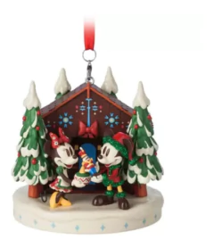 Disney Store Mickey & Minnie Mouse Holiday Adorno Navidad
