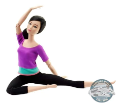 Imagen de Barbie Made To Move Yoga Black Hair - Purple & Turquoise Top