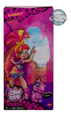 Mattel Cave Club Muñeca Prehistóricas Emberly Con Dino Nuevo