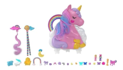 Polly Pocket Rainbow Unicorn Salon Styling Head Compact en internet