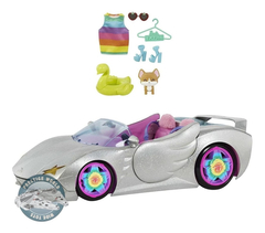 Barbie Extra Vehicle Sparkly Silver Car With Rolling Wheels en internet