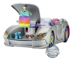 Imagen de Barbie Extra Vehicle Sparkly Silver Car With Rolling Wheels