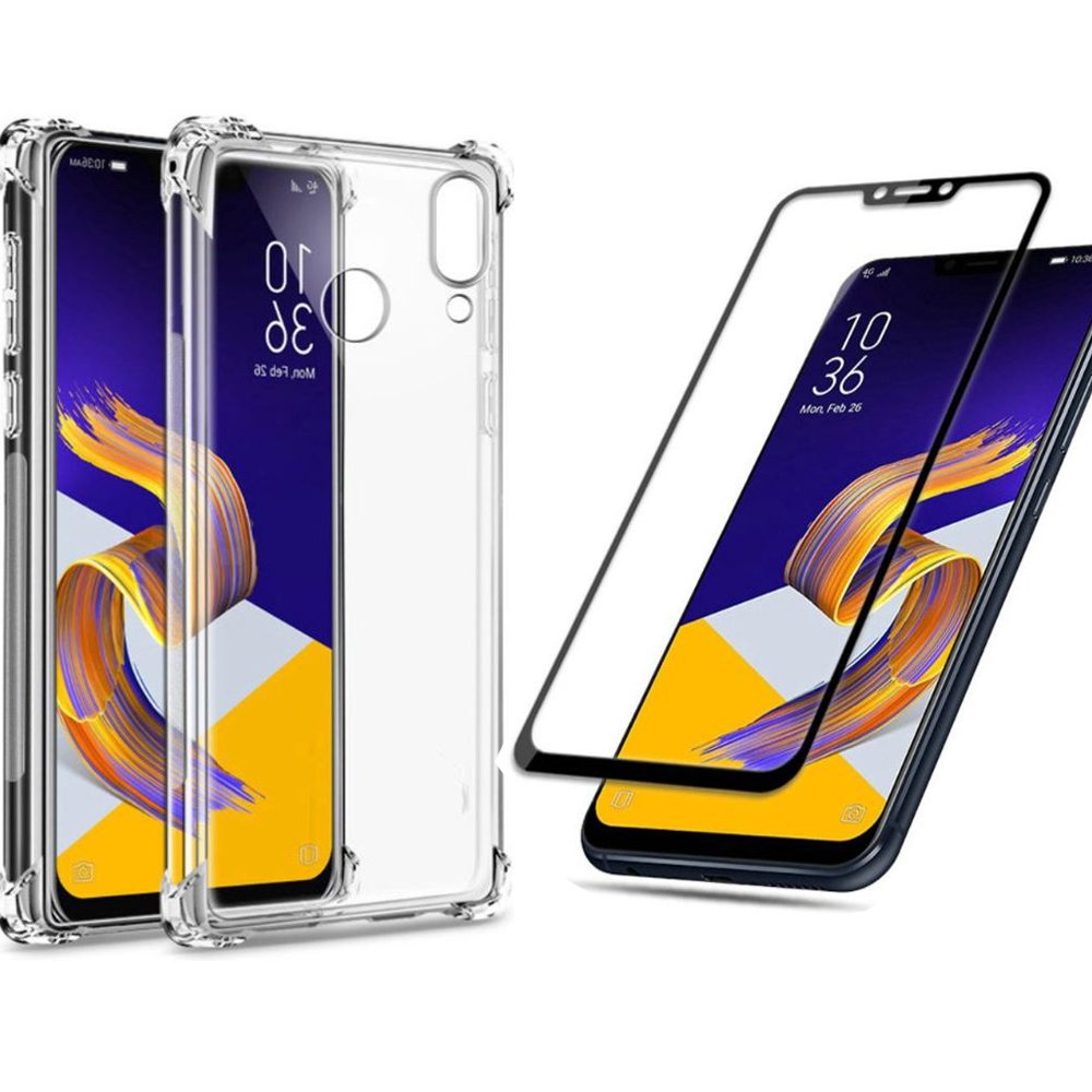 Kit Capa Capinha Anti Impacto e Película 3D 9D Zenfone 5z