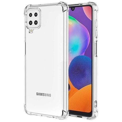 Kit Capa Reforçada Samsung Galaxy A12 + Película 3D Cobre Tela Toda