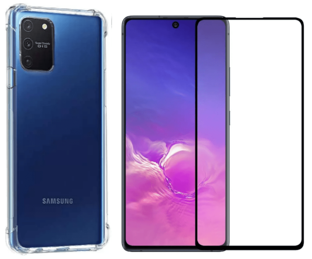 Kit Capa Anti Shock Samsung Galaxy S10 Lite + Película 3D Blindada