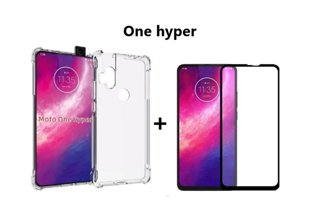 Kit Capa + Película 3d 9d Motorola Moto One Hyper