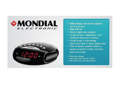 Rádio Relógio Mondial Sleep Star III Bivolt RR-03 na internet