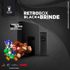 Retrobox Black - s/ controle Retrobox Black + Brinde* - Jogue os principais clássicos dos jogos Retrô em sua TV, além de transformá-la em Smart (caso ainda não seja)