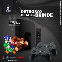 Retrobox Black - c/ 02 controles Retrobox Black + Brinde* - Jogue os principais clássicos dos jogos Retrô em sua TV, além de transformá-la em Smart (caso ainda não seja).(caso ainda não seja).