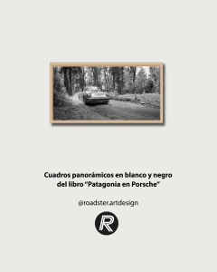 Cuadros panorámicos del Libro Patagonia en Porsche - Roadster Garage