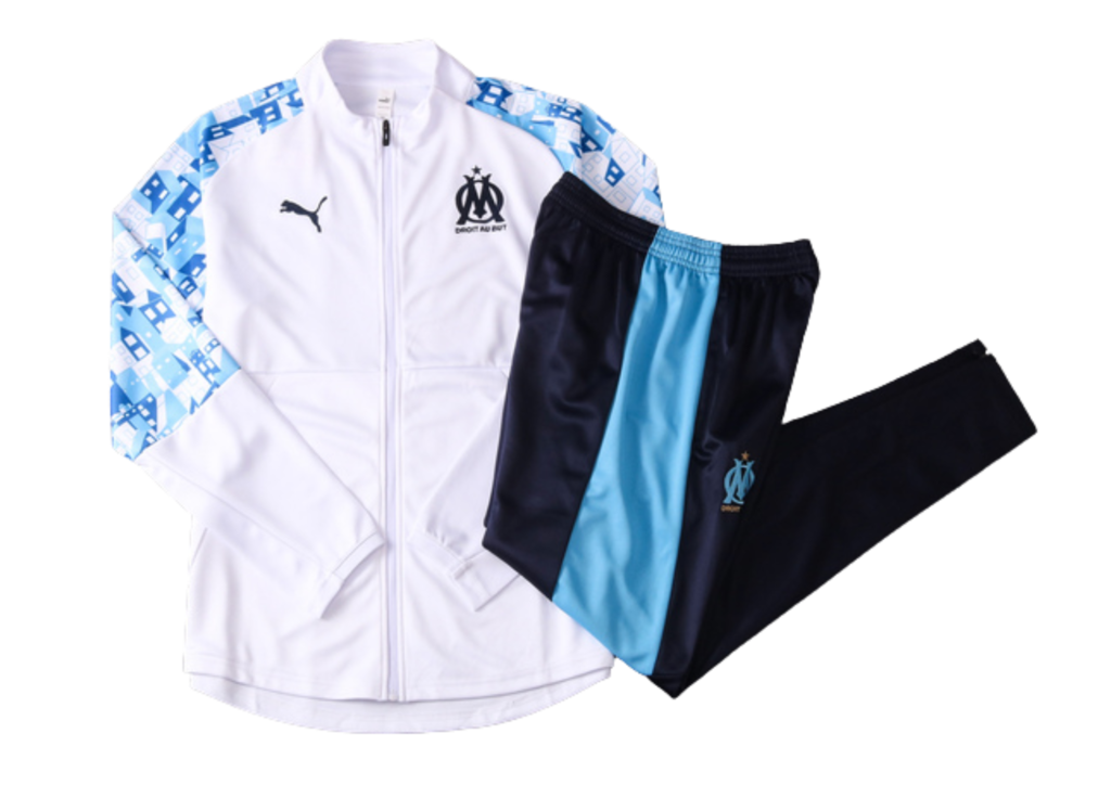 CONJUNTO DE TREINO OLYMPIQUE DE MARSELHA 2021, CALÇA E CAMISA