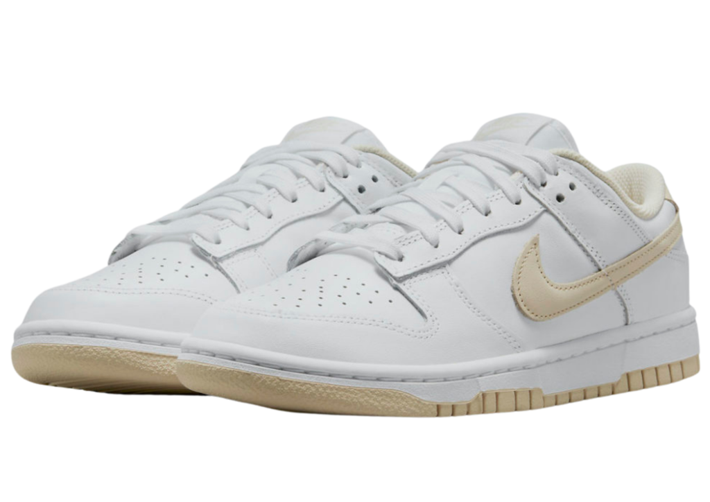 nike low dunk pearl white