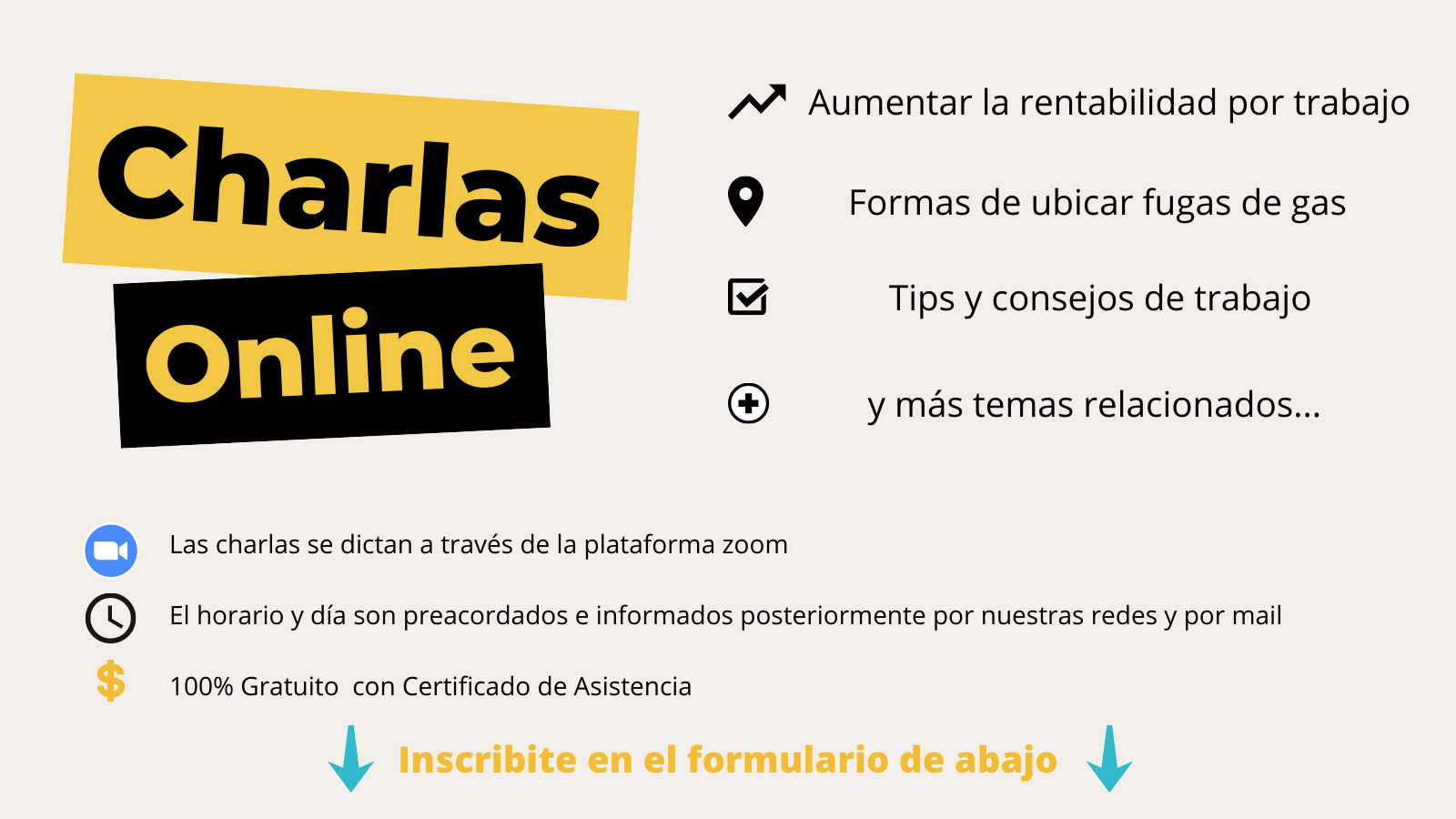 Charlas y Webinarios Online - Inscribite