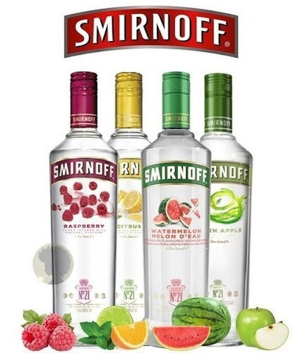 VODKA SMIRNOFF SABORIZADOS 750 ml.