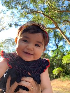 Faixa de Bebê Laço Gravatinha Duplo Dourado com Bordado - comprar online