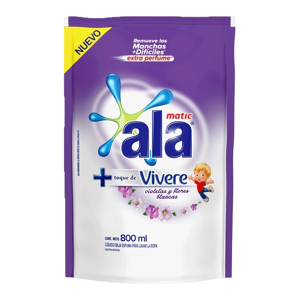 Ala Vivere Violetas y flores blancas 800 ml - B&B