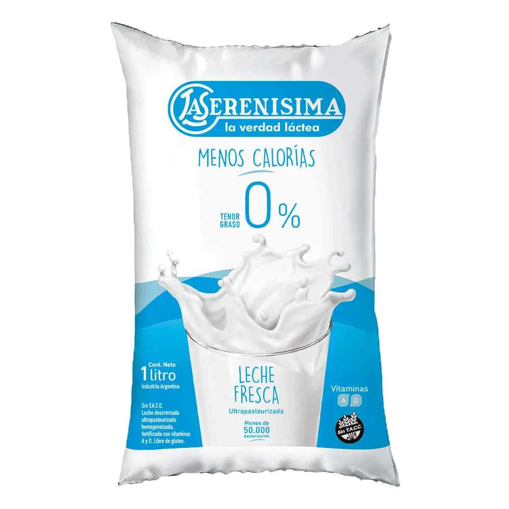 La Serenisima Leche 0% En Sachet - Comprar En B&B