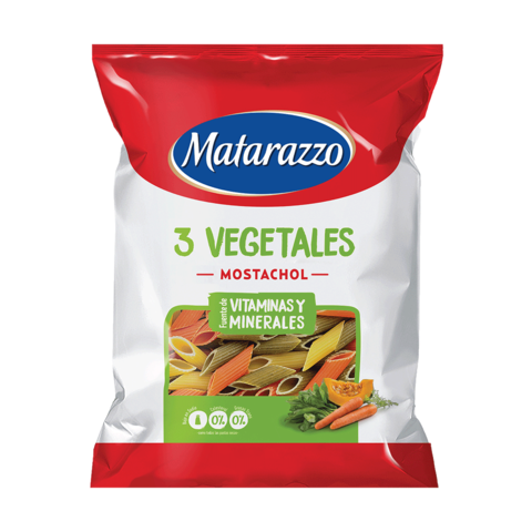 Matarazzo Fideos Mostachol 3 Vegetales