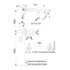 Grifería de Ducha s/transferencia p/embutir Arizona Plus FV 109/B1P Cromo - comprar online