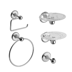 Set Kit Accesorios Metálicos Para Baño Juego 5 Piezas FV Mikka