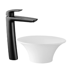Griferia de Lavatorio Mesada Monocomando Tipo Vessel Alto Epuyén FV 181.02/L2 Negro - comprar online