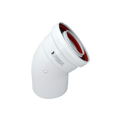 Kit Codo Coaxial MH 45° Ø60/100 para Ventilación Calderas Murales