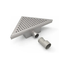 Rejilla Desagüe Triangular 20 cm Círculo Acero Inoxidable 12045 Ideal