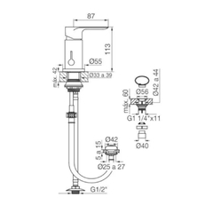 Grifería de Bidet Monocomando Coty FV 189/D9 Cromo - comprar online