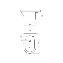 Bidet Blanco Loza 1 o 3 agujeros Ferrum Varese en internet