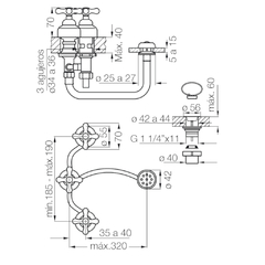 Grifería de Bidet Malena FV 295/16CCC Cromo - comprar online