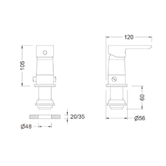 Griferia de Bidet Monocomando Oslo Genebre 65142 Cromo en internet