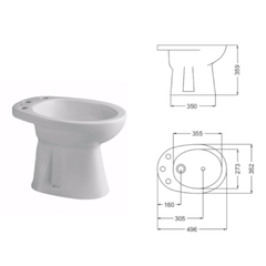 Bidet Blanco Loza 1 o 3 agujeros Ferrum Andina en internet