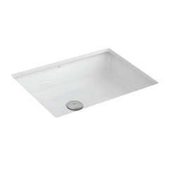 Bacha Encastre Sobre Bajo Mesada Rectangular Blanco Loza Deca L1061