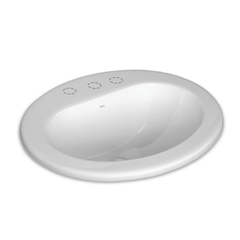 Bacha Encastre Sobre Mesada Rectangular Blanco Loza Deca L178