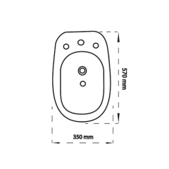 Bidet Blanco Loza 1 o 3 agujeros Pringles San Luis Jade - Rio Plomo