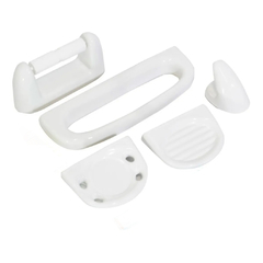 Set Kit Accesorios de Loza Para Baño Juego 5 Piezas Pringles San Luis Oniro