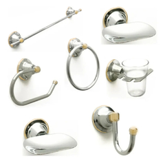 Set Kit Accesorios Metálicos Para Baño Juego 8 Piezas Delta Greta
