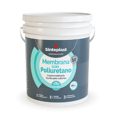 Membrana con Poliuretano Blanca 20 Kg. Impermeabilizante con poliuretano p/ cubiertas Sinteplast