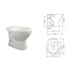 Inodoro Corto Blanco Loza Ferrum Andina - comprar online