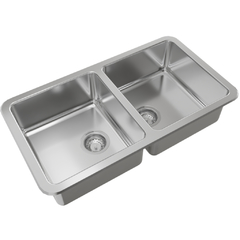 Bacha Pileta Doble 77,5 x 43,5 x 17,5 Acero Inoxidable 304 Johnson Quadra Q 76 A