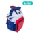 Mochila Maternidade Branco/Azul/Vermelho Couro Ecológico - comprar online