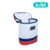 Porta Mamadeira Duplo Maternidade Branco/Azul/Vermelho Couro Ecológico - comprar online
