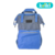 Mochila Maternidade Azul/Cinza Nylon Amassado