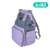 Mochila Maternidade Rosa/Cinza Nylon Amassado na internet