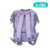 Mochila Maternidade Rosa/Cinza Nylon Amassado - Programa Supera